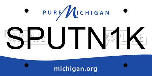 SPUTN1K Michigan License Plate
