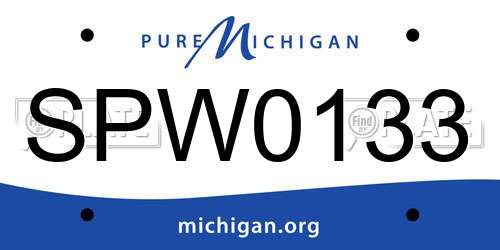 SPW0133 Michigan License Plate