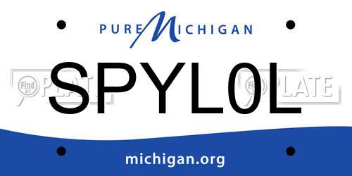SPYL0L Michigan License Plate