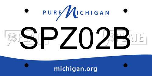SPZ02B Michigan License Plate