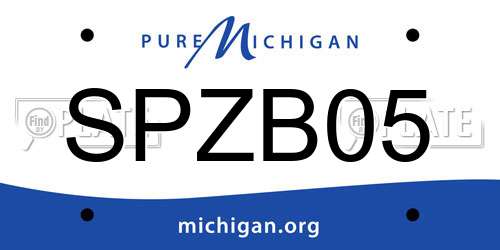 SPZB05 Michigan License Plate