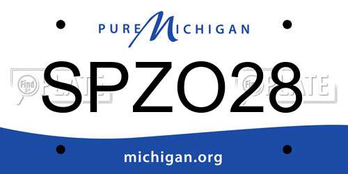 SPZO28 Michigan License Plate