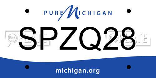 SPZQ28 Michigan License Plate