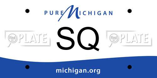 SQ Michigan License Plate