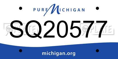 SQ20577 Michigan License Plate