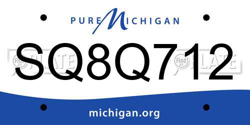 SQ8Q712 Michigan License Plate