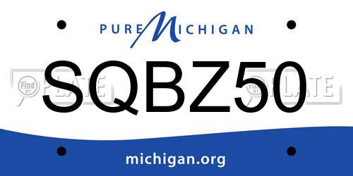 SQBZ50 Michigan License Plate