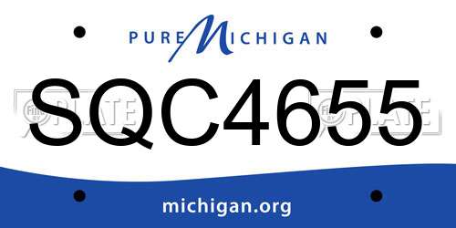 SQC4655 Michigan License Plate