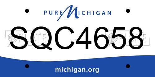 SQC4658 Michigan License Plate