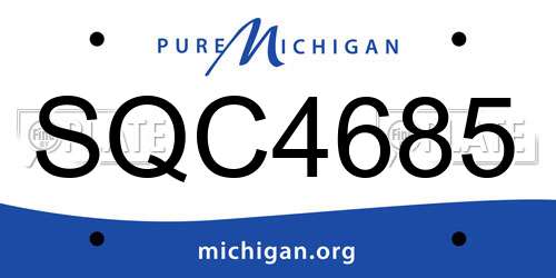 SQC4685 Michigan License Plate