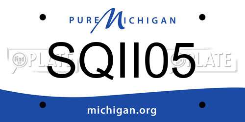 SQII05 Michigan License Plate