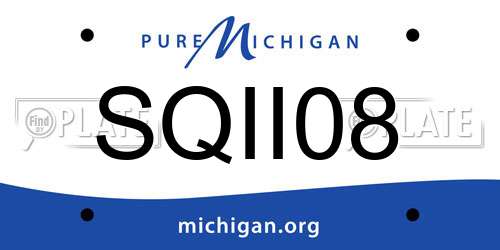 SQII08 Michigan License Plate