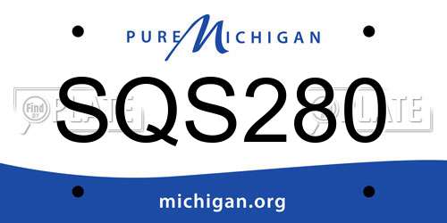 SQS280 Michigan License Plate