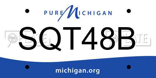 SQT48B Michigan License Plate