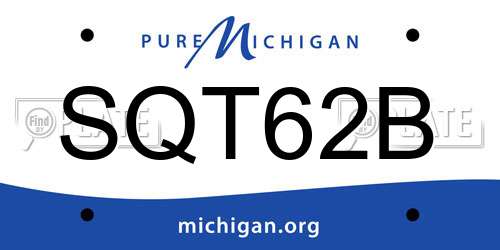 SQT62B Michigan License Plate