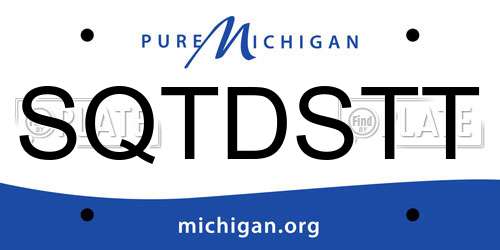 SQTDSTT Michigan License Plate