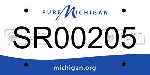 SR00205 Michigan License Plate