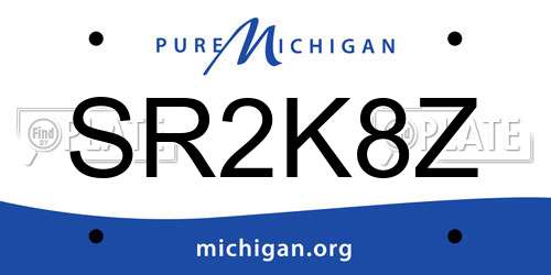 SR2K8Z Michigan License Plate