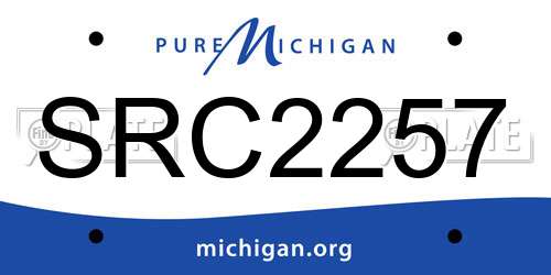 SRC2257 Michigan License Plate
