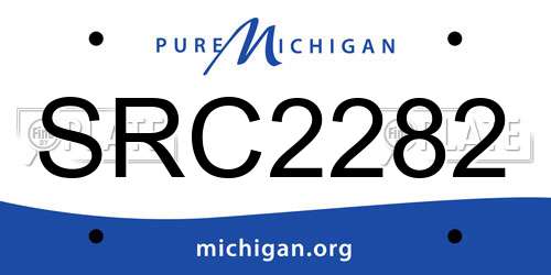 SRC2282 Michigan License Plate