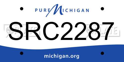 SRC2287 Michigan License Plate