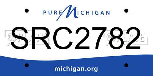 SRC2782 Michigan License Plate