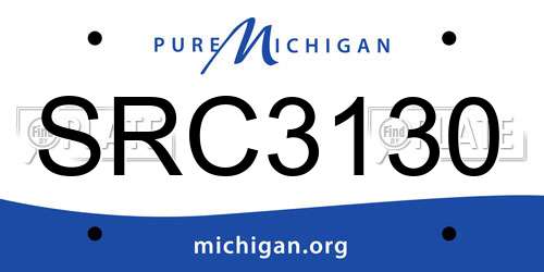 SRC3130 Michigan License Plate
