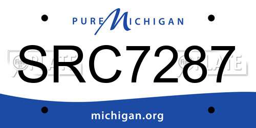 SRC7287 Michigan License Plate