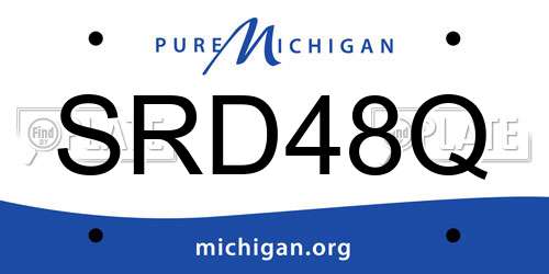 SRD48Q Michigan License Plate
