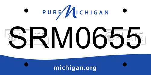 SRM0655 Michigan License Plate