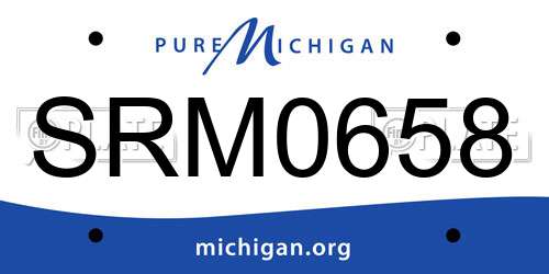 SRM0658 Michigan License Plate