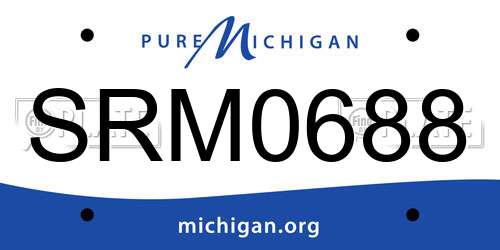 SRM0688 Michigan License Plate