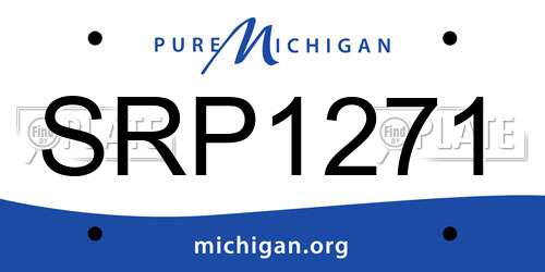 SRP1271 Michigan License Plate