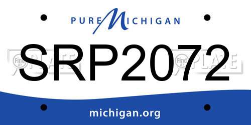 SRP2072 Michigan License Plate