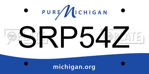 SRP54Z Michigan License Plate
