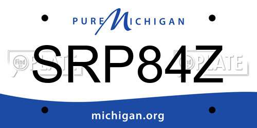 SRP84Z Michigan License Plate