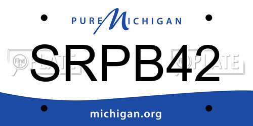 SRPB42 Michigan License Plate