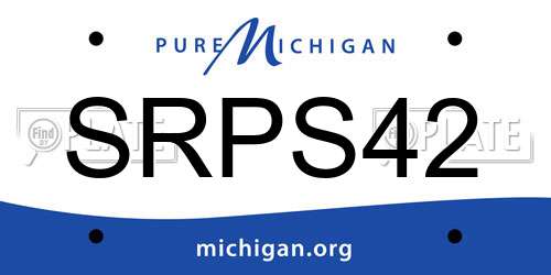 SRPS42 Michigan License Plate