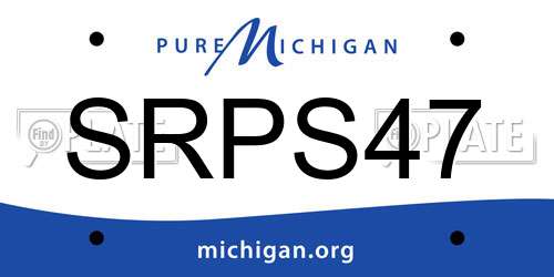 SRPS47 Michigan License Plate