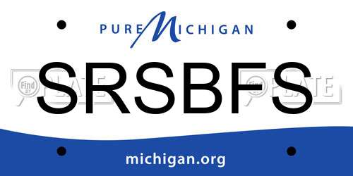 SRSBFS Michigan License Plate