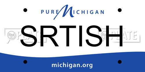 SRTISH Michigan License Plate