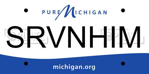 SRVNHIM Michigan License Plate