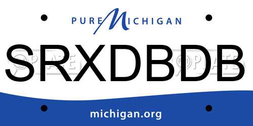 SRXDBDB Michigan License Plate