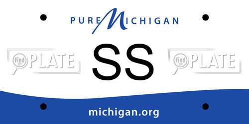 SS Michigan License Plate