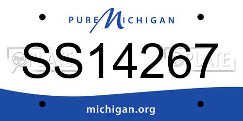 SS14267 Michigan License Plate