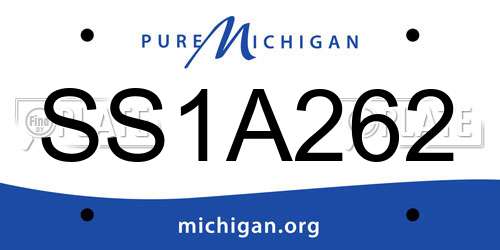 SS1A262 Michigan License Plate