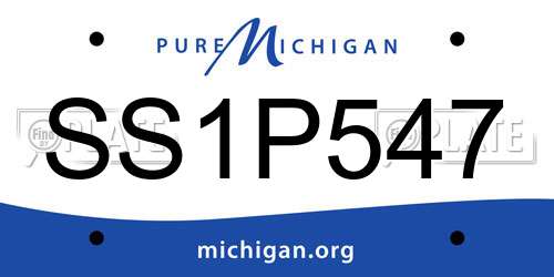 SS1P547 Michigan License Plate