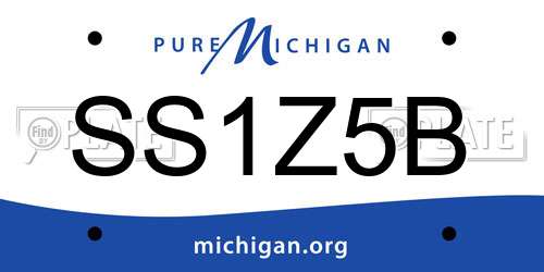 SS1Z5B Michigan License Plate