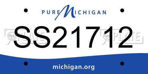 SS21712 Michigan License Plate