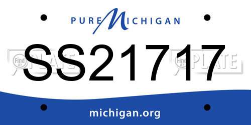 SS21717 Michigan License Plate